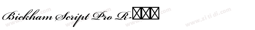 Bickham Script Pro R字体转换
